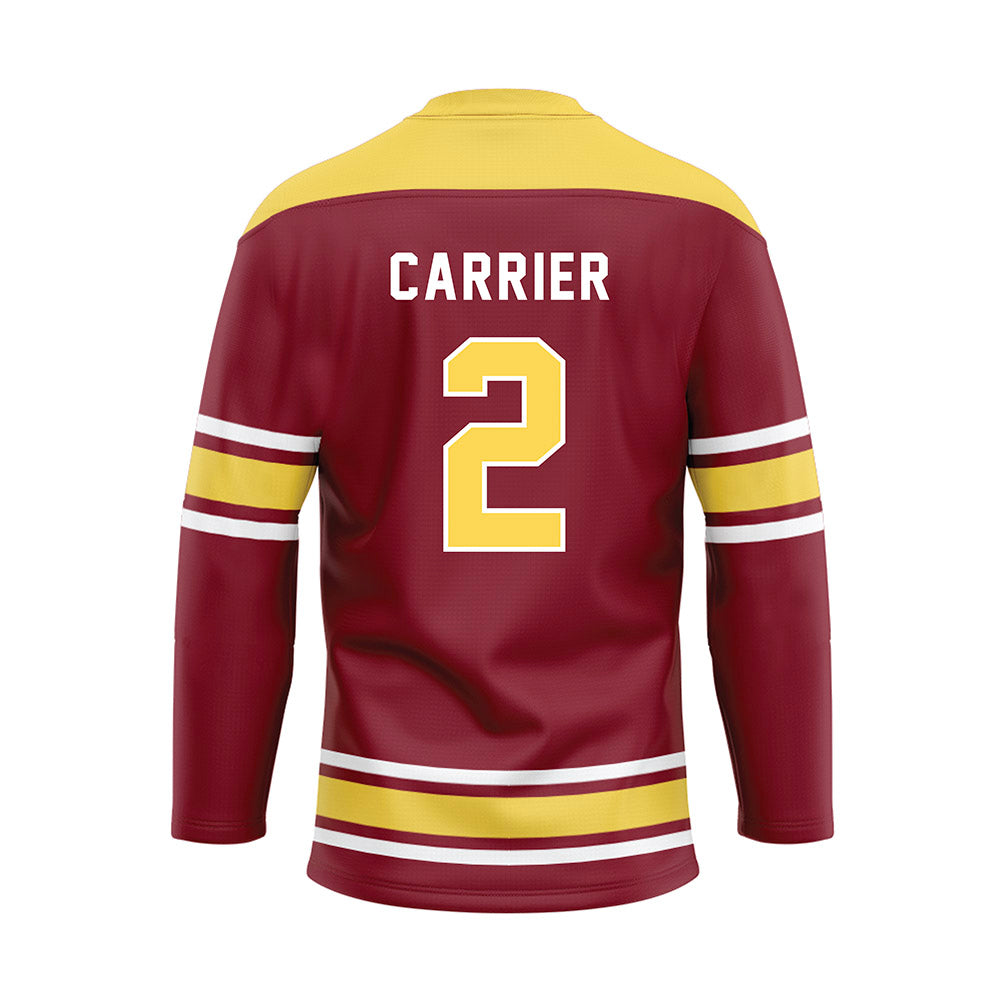NSU - NCAA Women's Basketball : Makenzie Carrier - Maroon Hockey Jersey-1