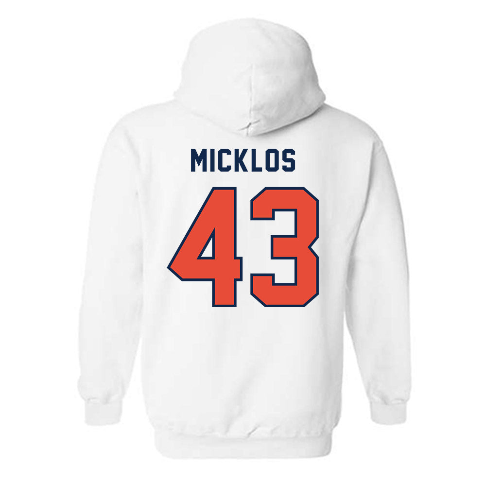 Illinois - NCAA Men's Gymnastics : Connor Micklos - Classsic Shersey Hooded Sweatshirt-1