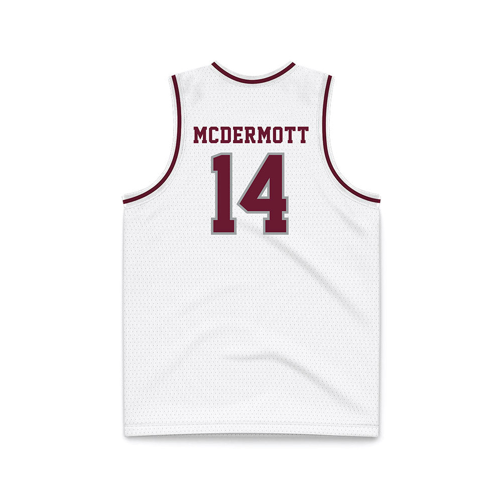 Texas A&M - NCAA Men's Basketball : Chris Mcdermott - White Basketball Jersey-1