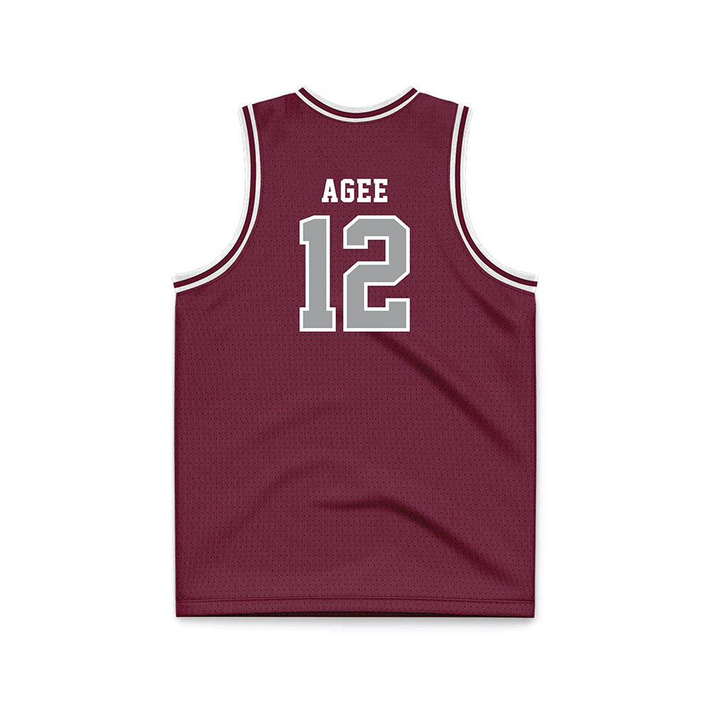 Texas A&M - NCAA Men's Basketball : Rashaun Agee - Maroon Basketball Jersey-1