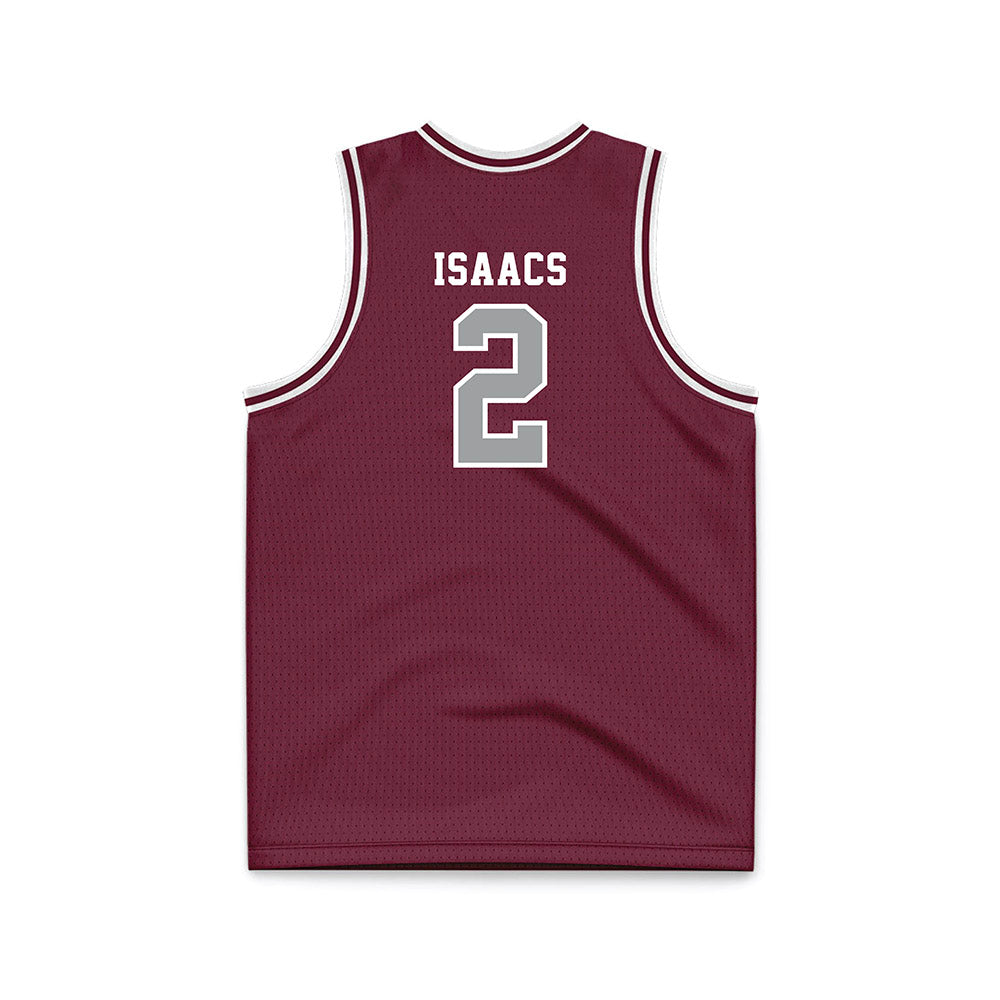 Texas A&M - NCAA Men's Basketball : Pop Isaacs - Maroon Basketball Jersey-1