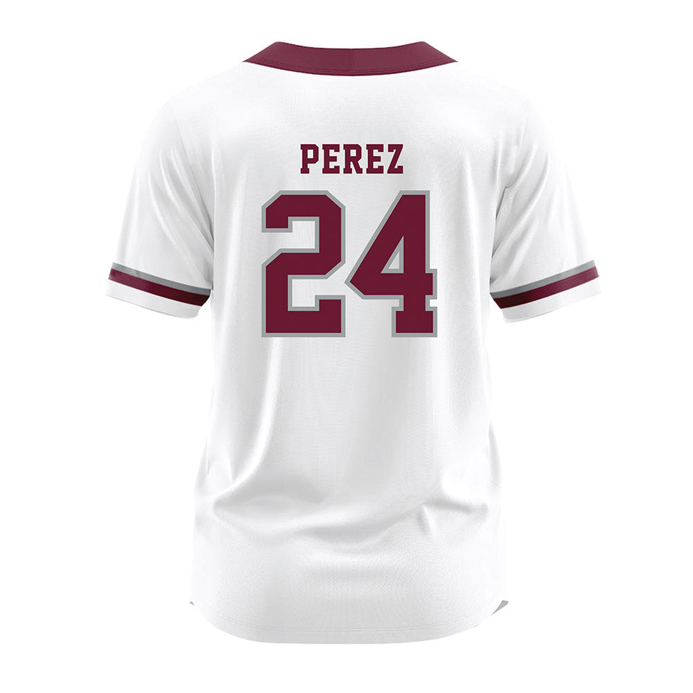 Texas A&M - NCAA Softball : Mya Perez - White Jersey-1