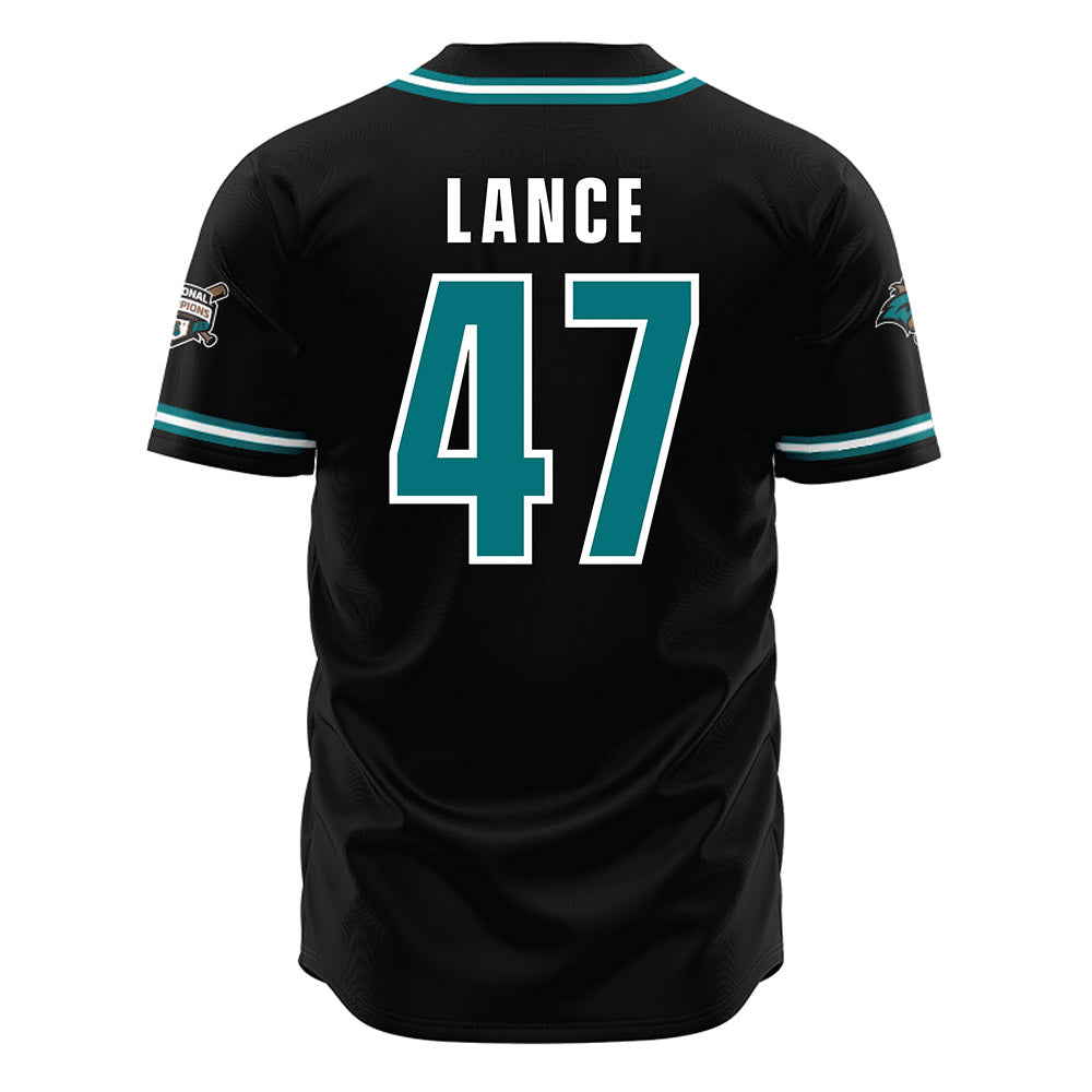 Coastal Carolina - NCAA Baseball : Hudson Lance - Black Jersey-1