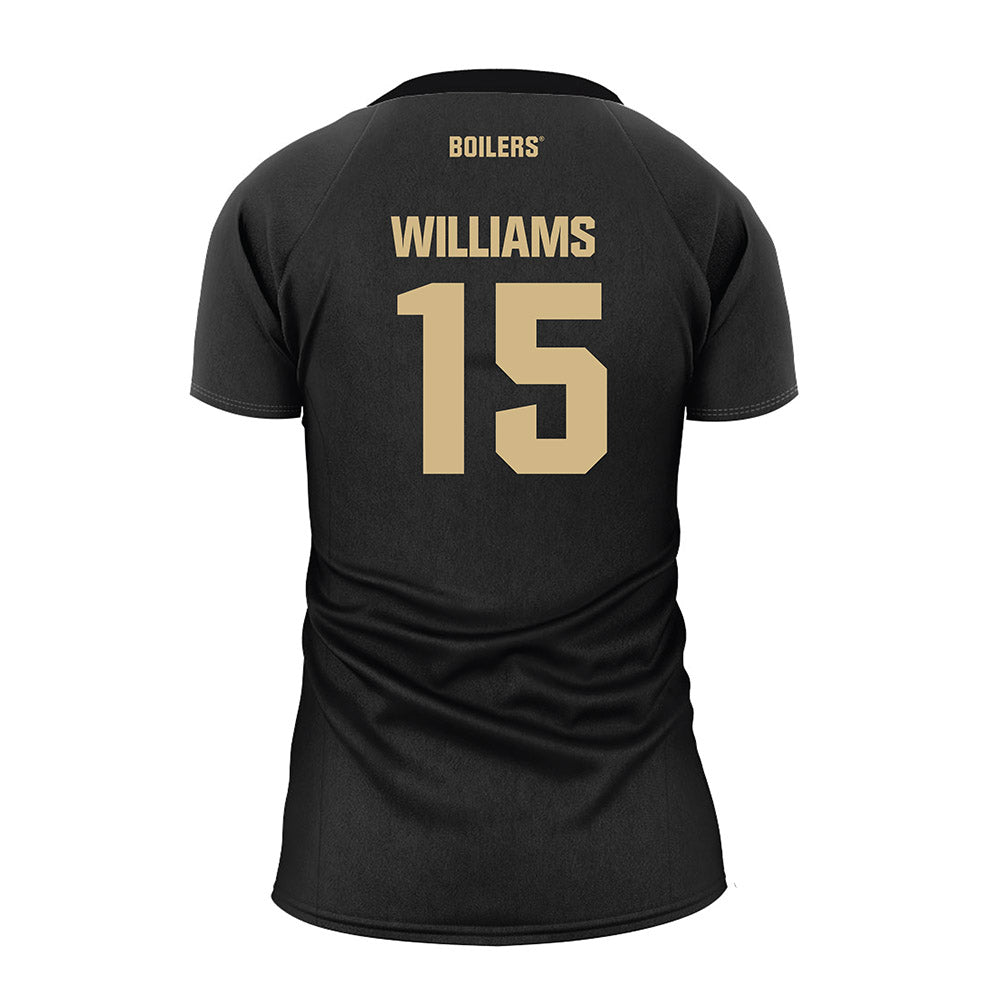 Purdue - NCAA Women's Volleyball : Rachel Williams - Black Volleyball Jersey-1