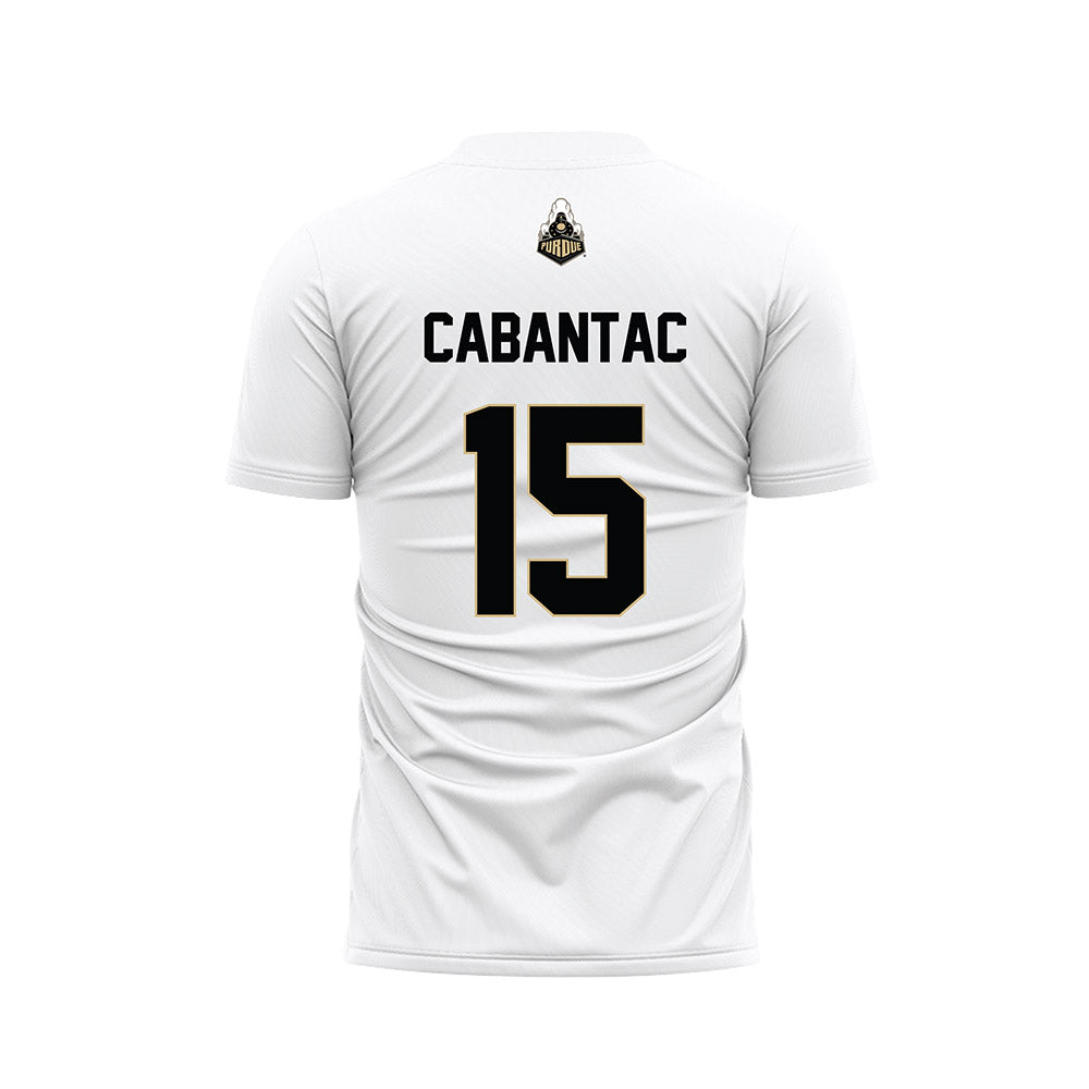 Purdue - NCAA Women's Soccer : Anisten Cabantac - White Soccer Jersey-1