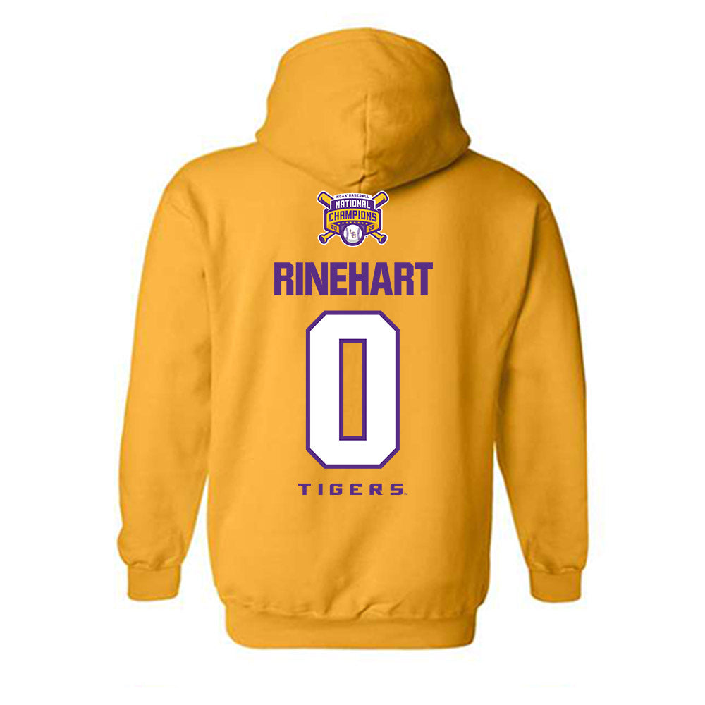 LSU - NCAA Baseball : Jace Rinehart - National Championship Shersey Hooded Sweatshirt-1