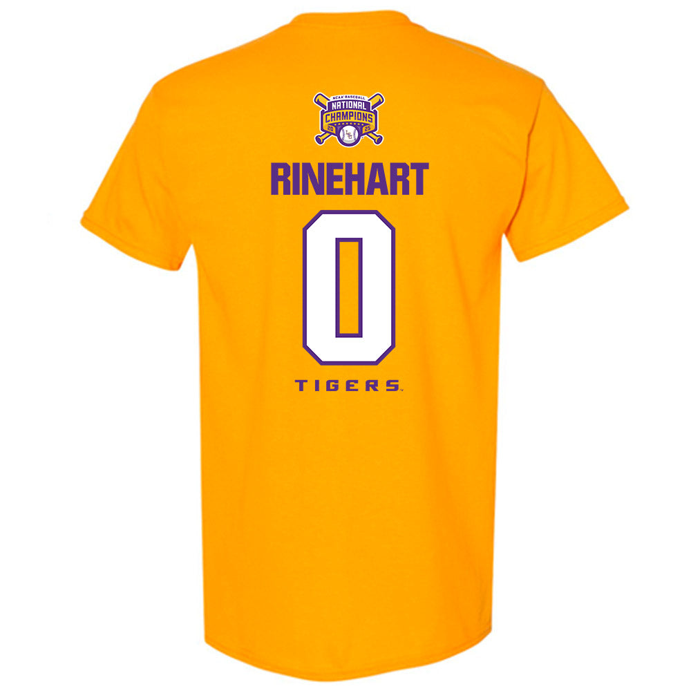 LSU - NCAA Baseball : Jace Rinehart - National Championship Shersey T-Shirt-1