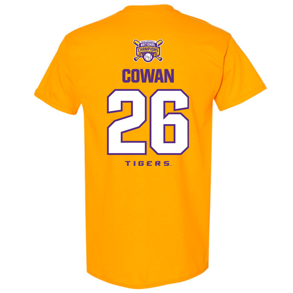 LSU - NCAA Baseball : Zac Cowan - National Championship Shersey T-Shirt-1