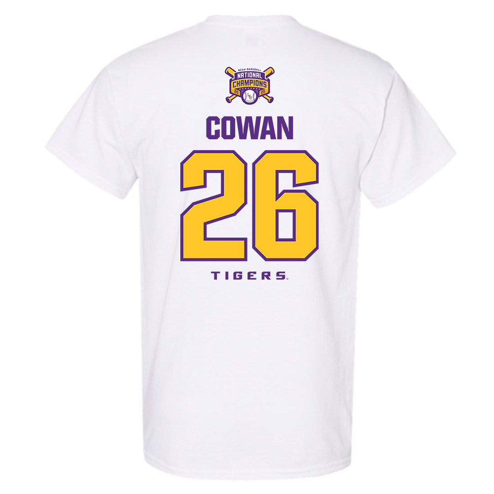 LSU - NCAA Baseball : Zac Cowan - National Championship Shersey T-Shirt-1