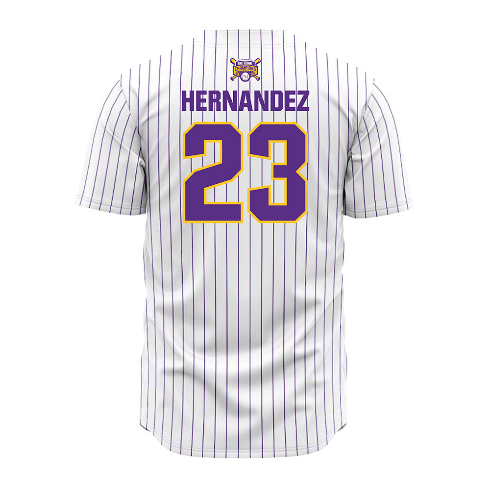 LSU - NCAA Baseball : Luis Hernandez - National Championship Jersey-1