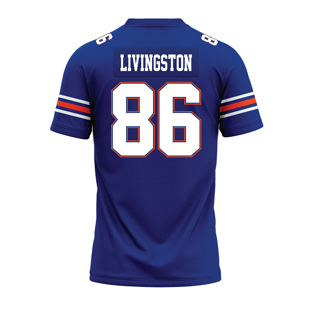 Florida - NCAA Football : Tony Livingston - Blue Premium Football Jersey-1