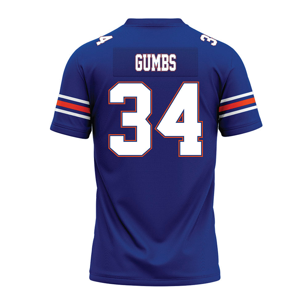 Florida - NCAA Football : George Gumbs - Blue Premium Football Jersey-1
