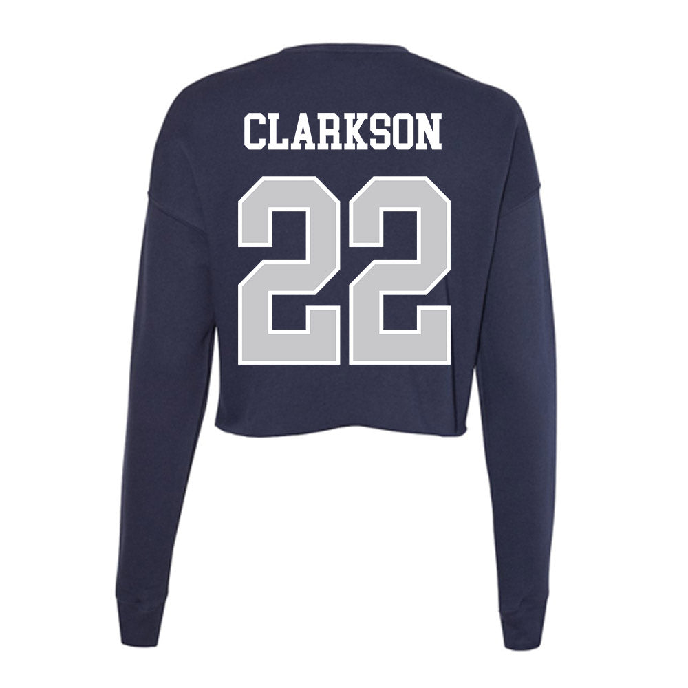 Dickinson State - NCAA Women's Basketball : Jada Clarkson - Classic Shersey Women's Cropped Crew Fleece-1