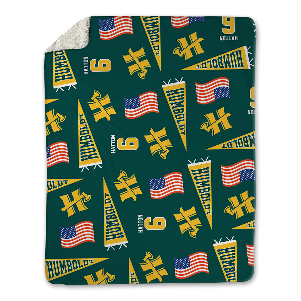 Humboldt State - NCAA Softball : Mason Hatton - USA Blanket-0