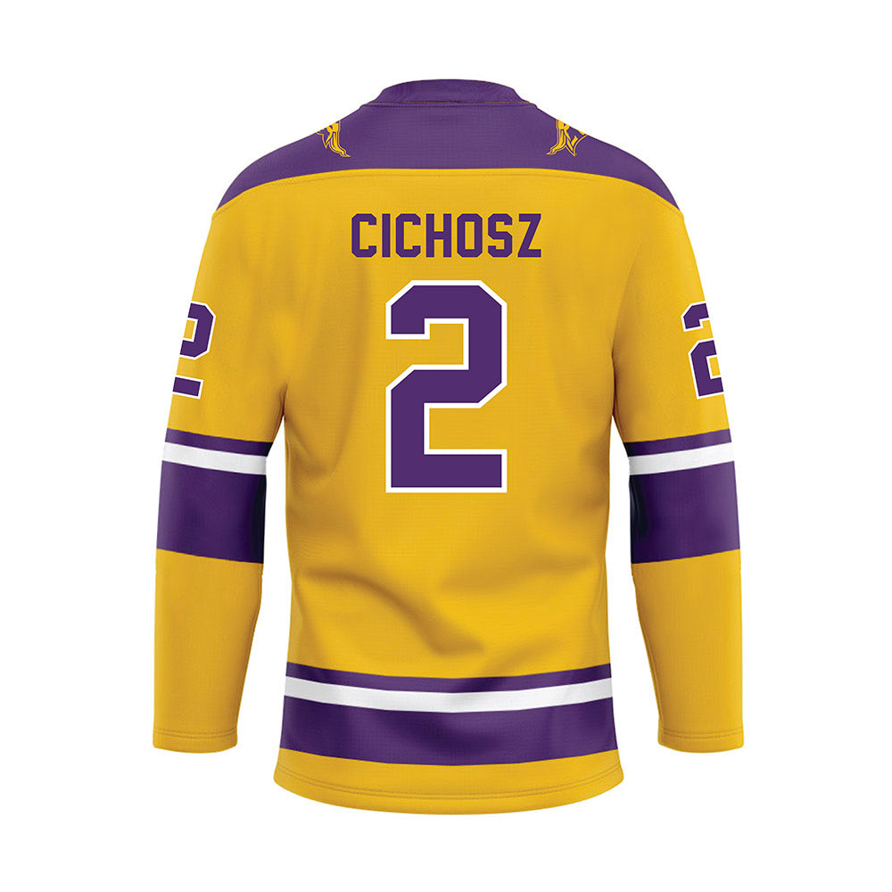 Minn. St. - NCAA Women's Ice Hockey : Mika Cichosz - Gold Hockey Jersey-1