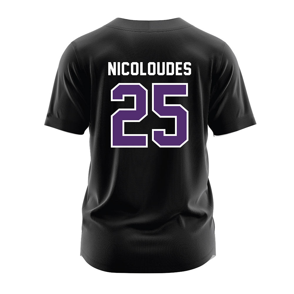 Minn. St. - NCAA Baseball : Pambos Nicoloudes - Black Jersey-1
