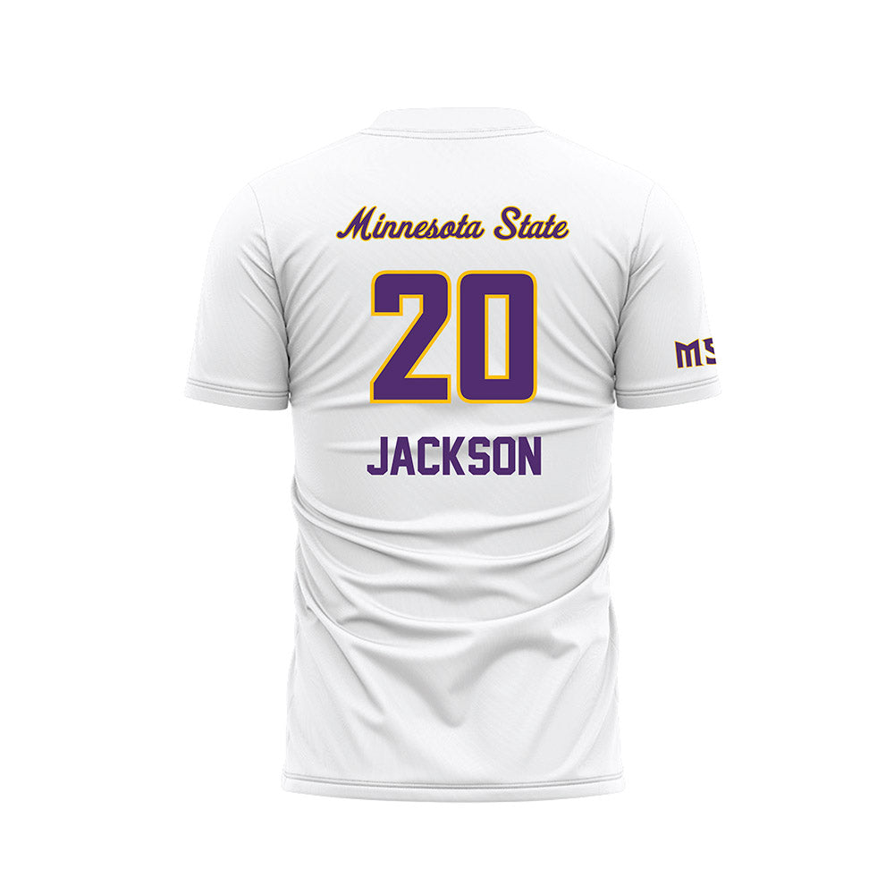 Minn. St. - NCAA Women's Soccer : Jade Jackson - White Soccer Jersey-1