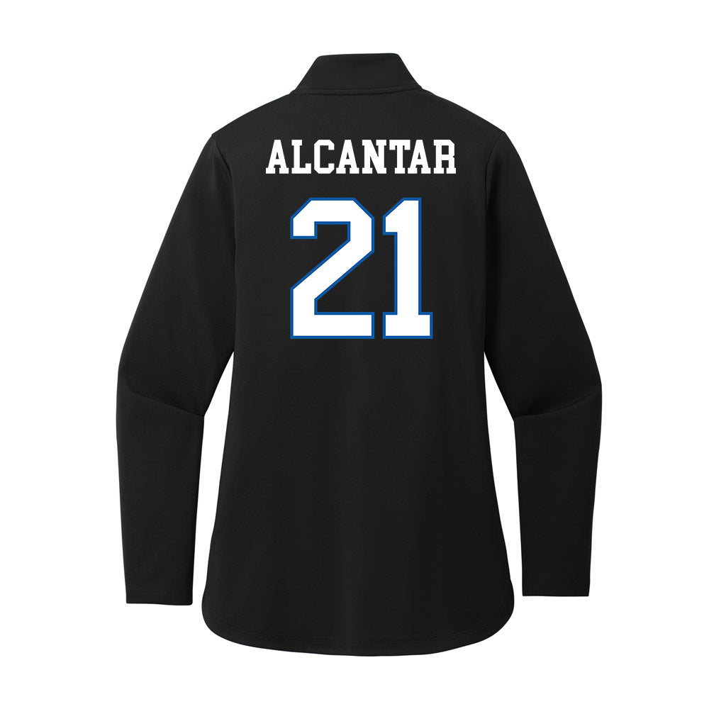 UNC Asheville - NCAA Men's Soccer : Xavier Alcantar - Women's Premium Quarter Zip Jacket-1