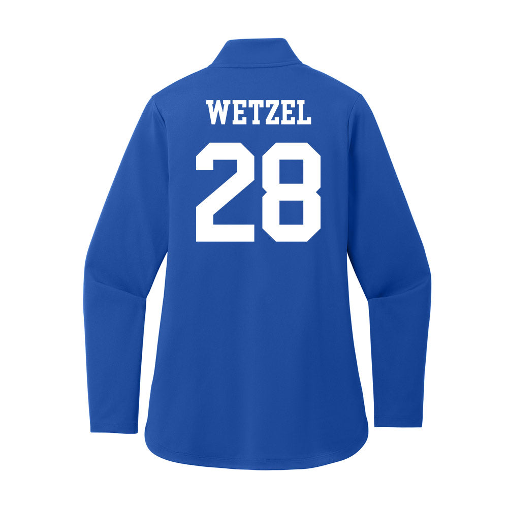 UNC Asheville - NCAA Men's Soccer : Isaac Wetzel - Women's Premium Quarter Zip Jacket-1