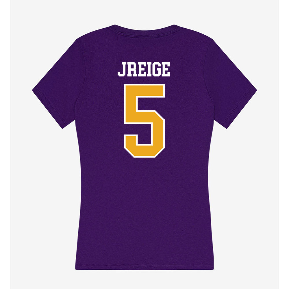 Albany - NCAA Football : Alex Jreige - Women's V-Neck T-Shirt-1
