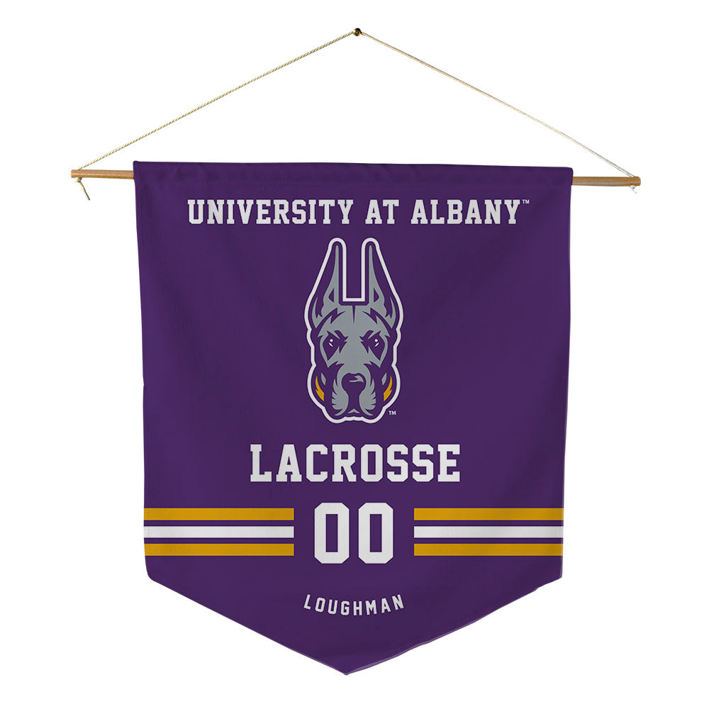Albany - NCAA Men's Lacrosse : Carter Loughman - Pennant - 18" x 21"-0
