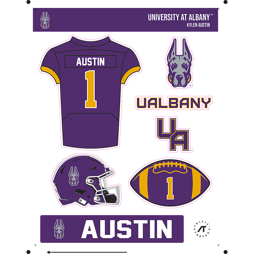 Albany - NCAA Football : Kylen Austin - Sticker Sheet-0