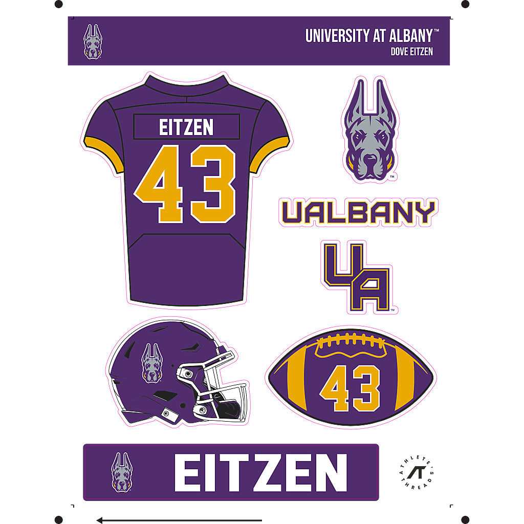 Albany - NCAA Football : Dove Eitzen - Sticker Sheet-0