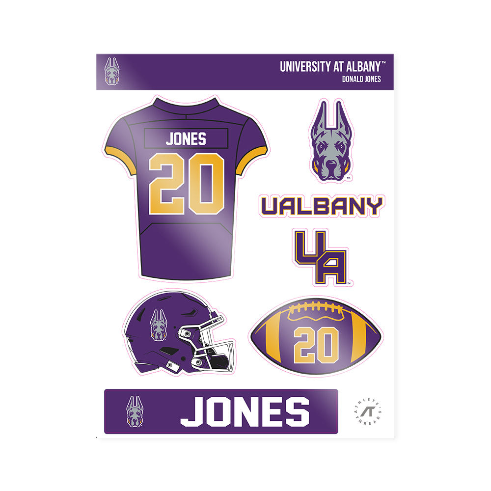 Albany - NCAA Football : Donald Jones - Sticker Sheet-0