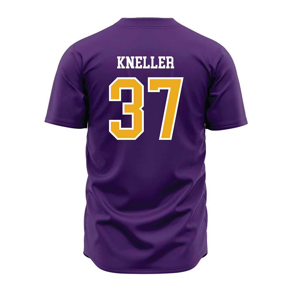 Albany - NCAA Baseball : Tyler Kneller - Purple Jersey-1