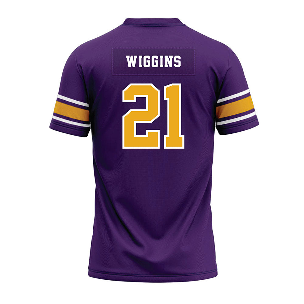Albany - NCAA Football : Ervin Wiggins - Purple Premium Football Jersey-1