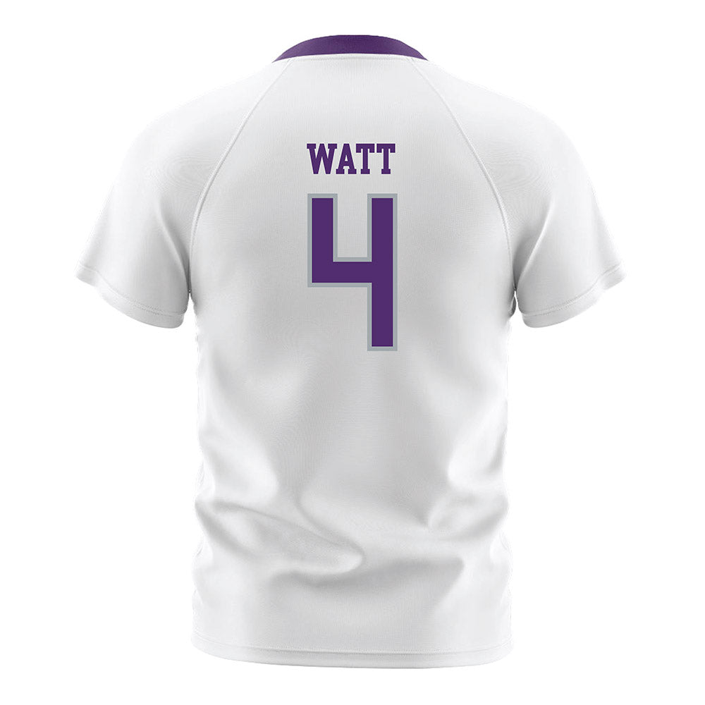 Albany - NCAA Men's Soccer : Lucas Watt - White Soccer Jersey-1