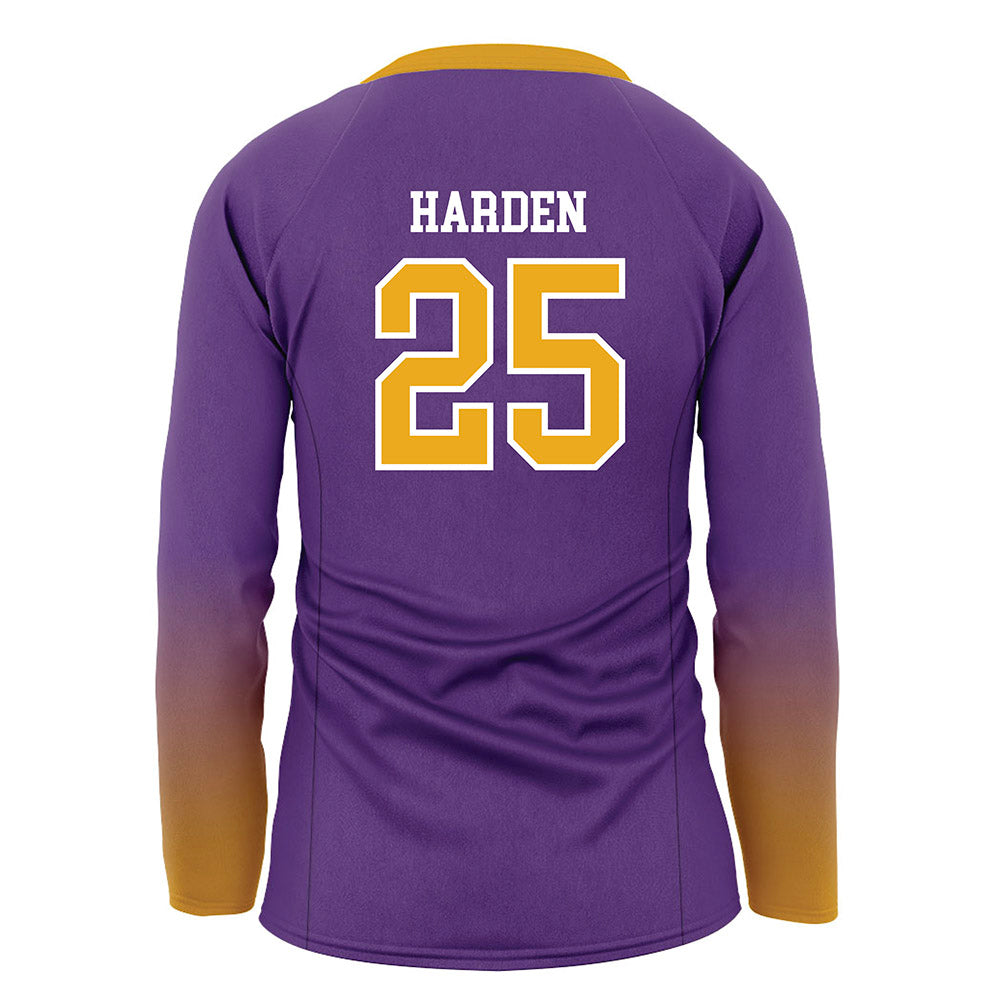 Albany - NCAA Women's Volleyball : Duri Harden - Purple Volleyball Jersey-1