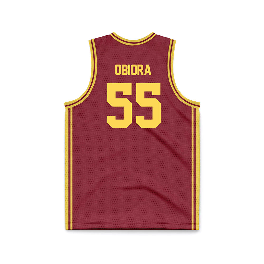 NSU - NCAA Men's Basketball : Tobi Obiora - Maroon Basketball Jersey-1