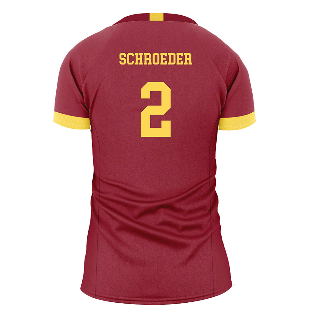 NSU - NCAA Women's Volleyball : Katelyn Schroeder - Maroon Volleyball Jersey-1
