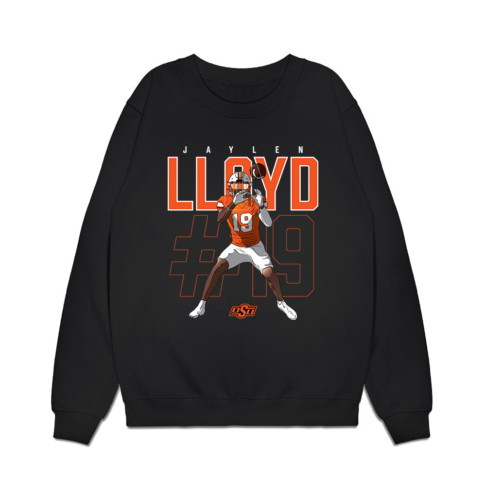 Oklahoma State - NCAA Football : Jaylen Lloyd - Premium Crewneck Sweatshirt-0