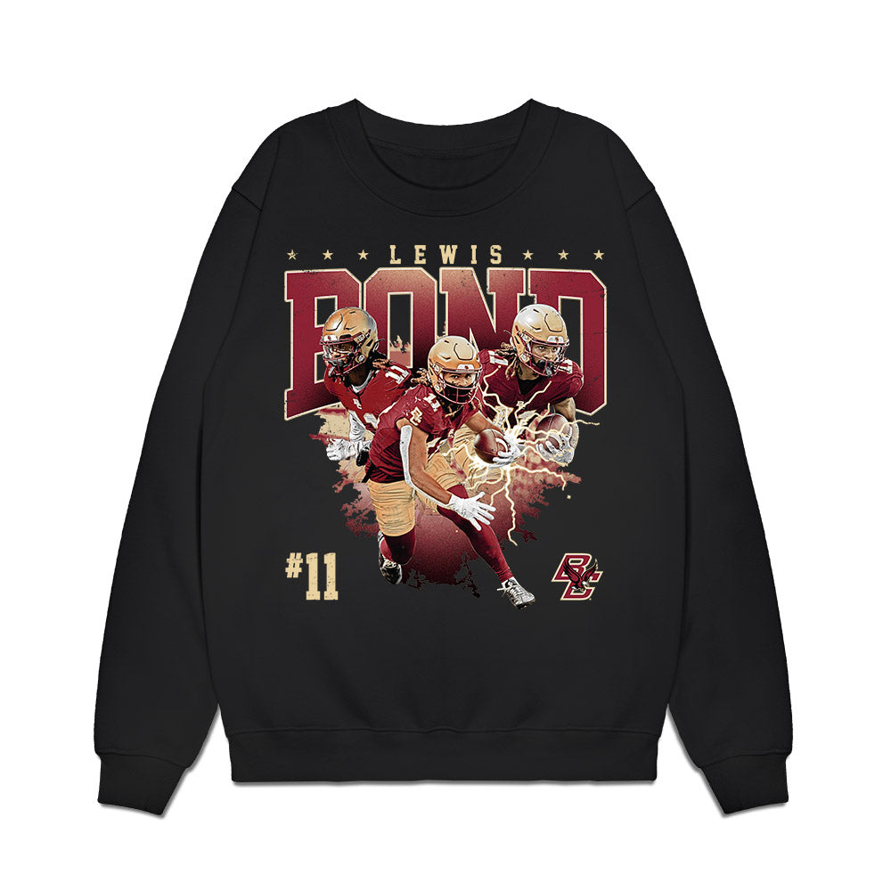 Boston College - NCAA Football : Lewis Bond - Collage Premium Crewneck Sweatshirt-0