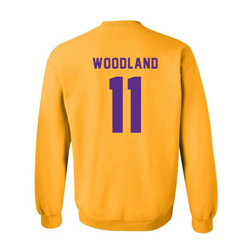LSU - NCAA Football : PJ Woodland - Classic Shersey Crewneck Sweatshirt-1