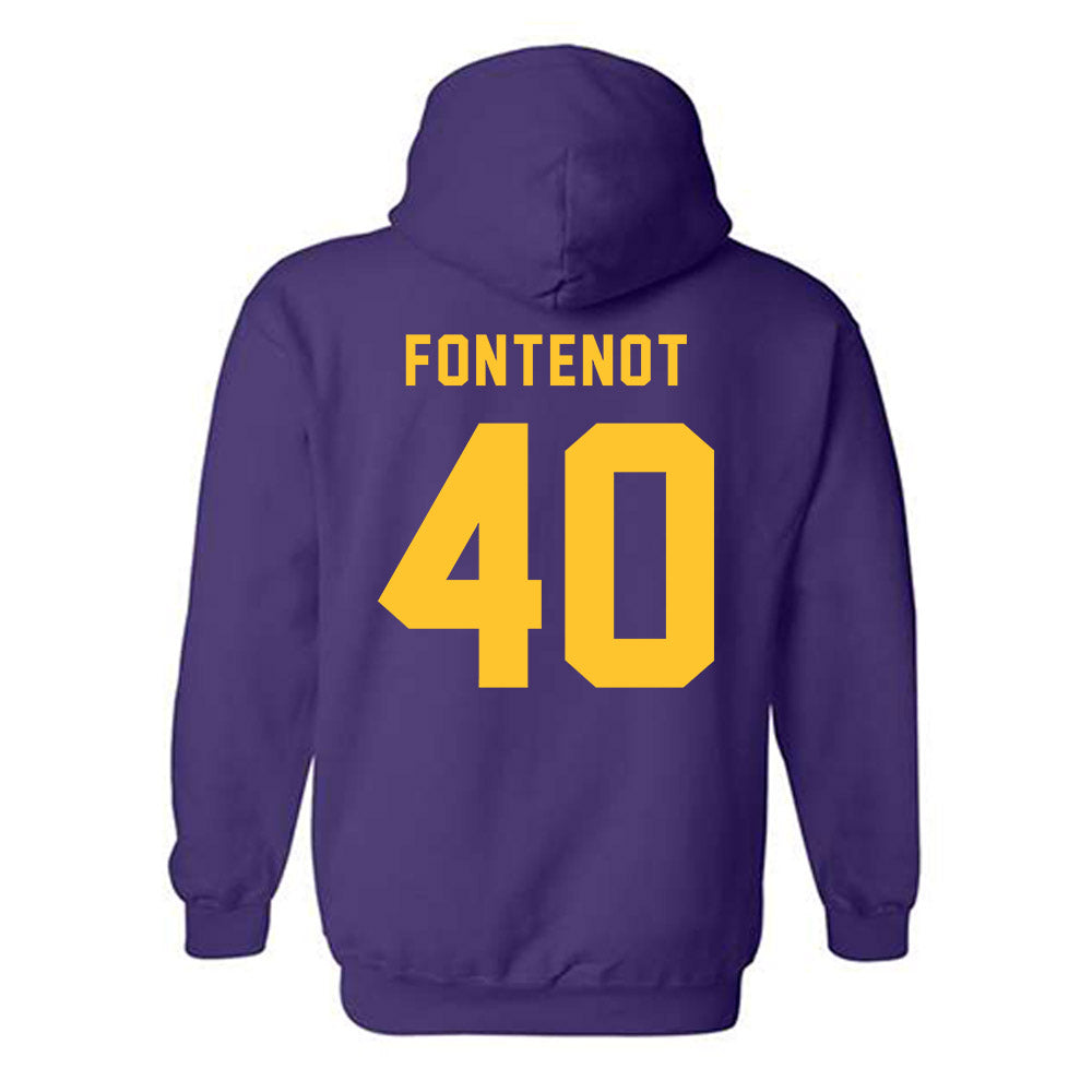 LSU - NCAA Baseball : Grant Fontenot - Classic Shersey Hooded Sweatshirt-1