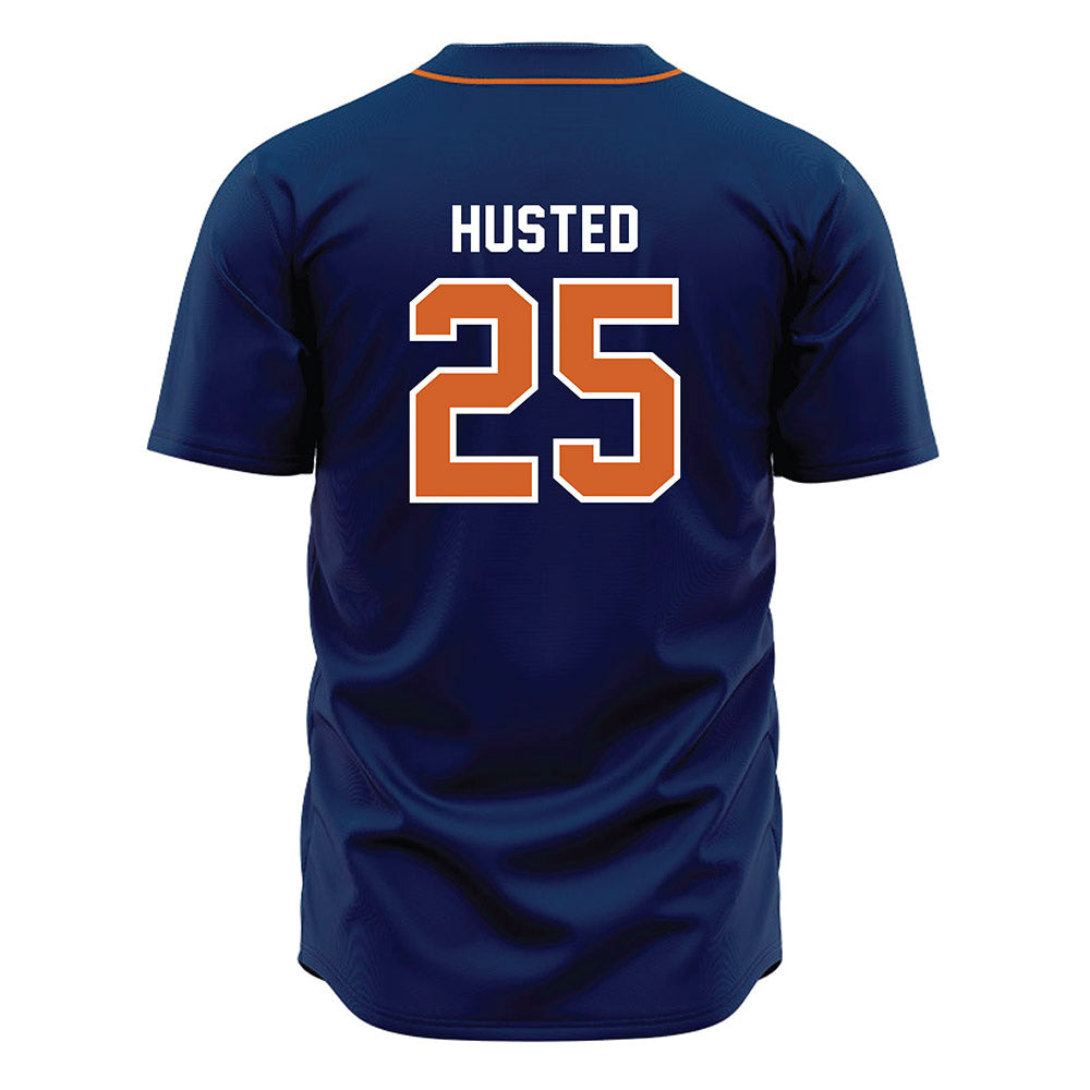 Wheaton IL - NCAA Baseball : Noah Husted - Navy Jersey-1