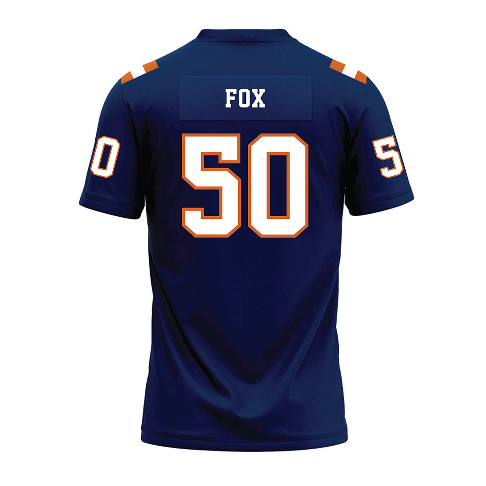 Wheaton IL - NCAA Football : Luke Fox - Navy Premium Football Jersey-1