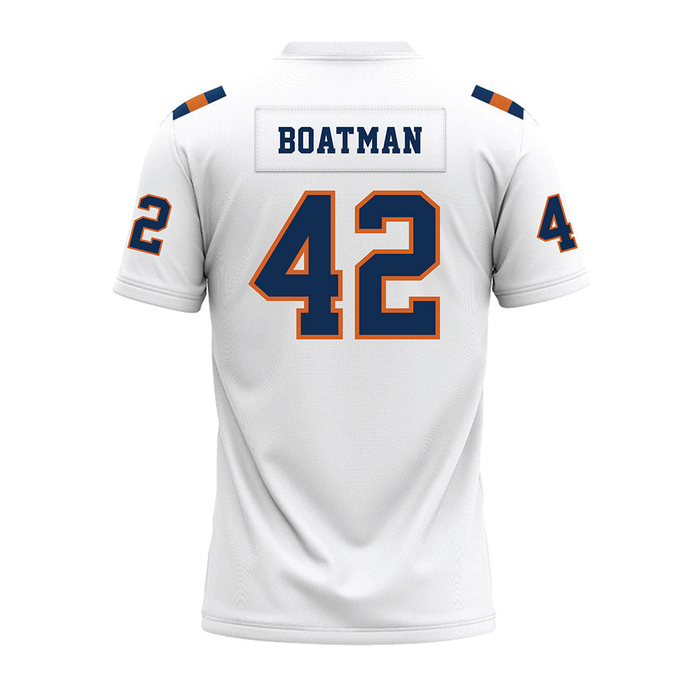 Wheaton IL - NCAA Football : Clay Boatman - White Premium Football Jersey-1