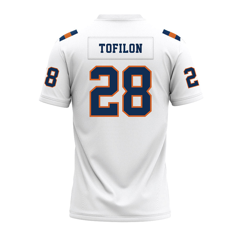 Wheaton IL - NCAA Football : Nate Tofilon - White Premium Football Jersey-1