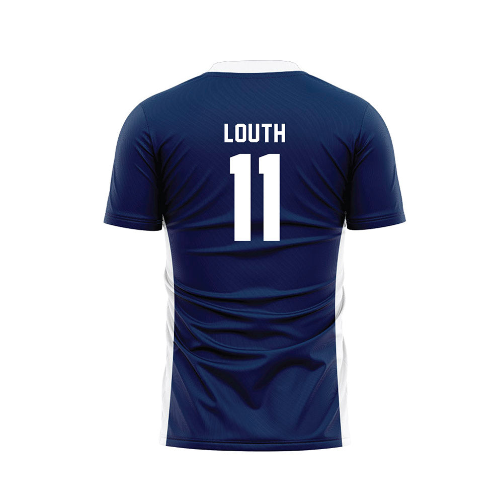 Wheaton IL - NCAA Men's Soccer : Mason Louth - Navy Soccer Jersey-1