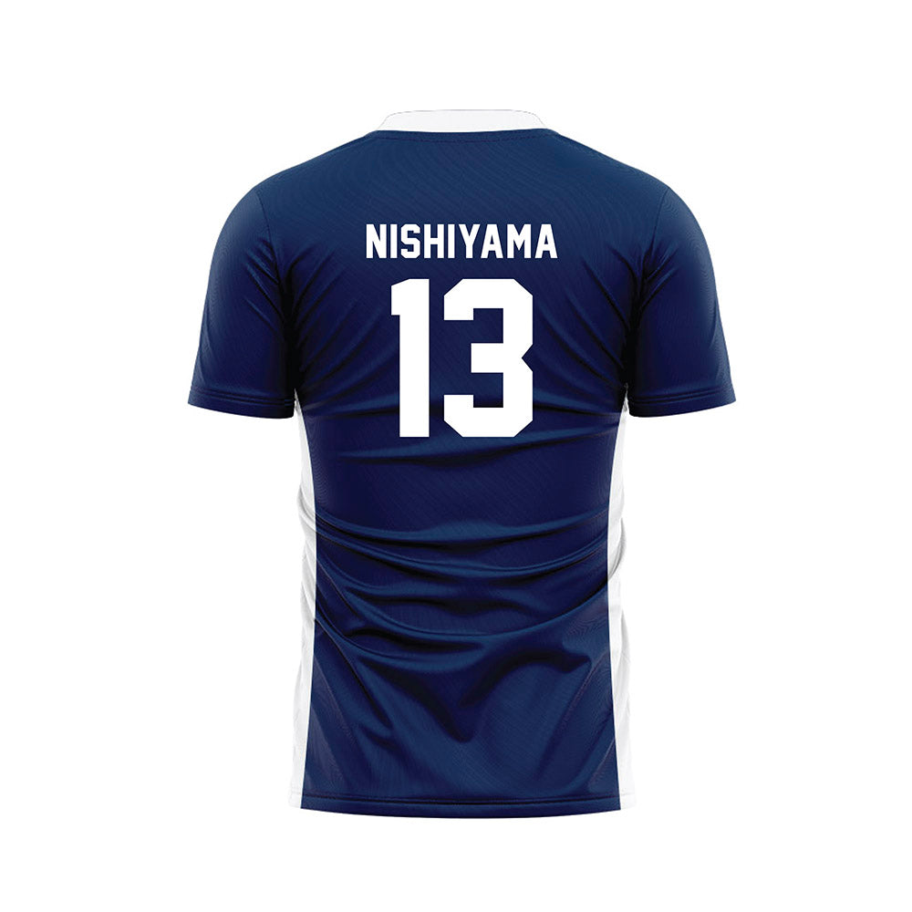 Wheaton IL - NCAA Women's Soccer : Danie Nishiyama - Navy Soccer Jersey-1