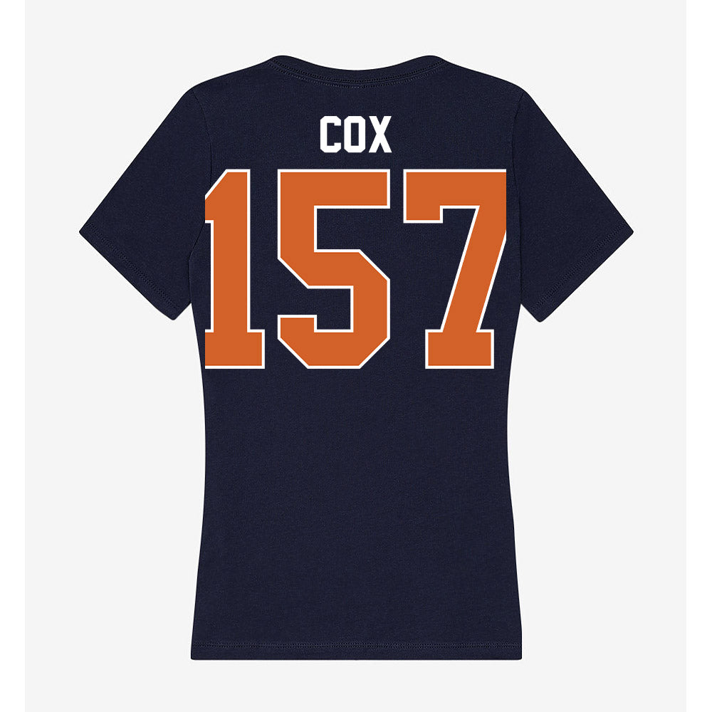 Wheaton IL - NCAA Wrestling : Caleb Cox - Women's V-Neck T-Shirt-1