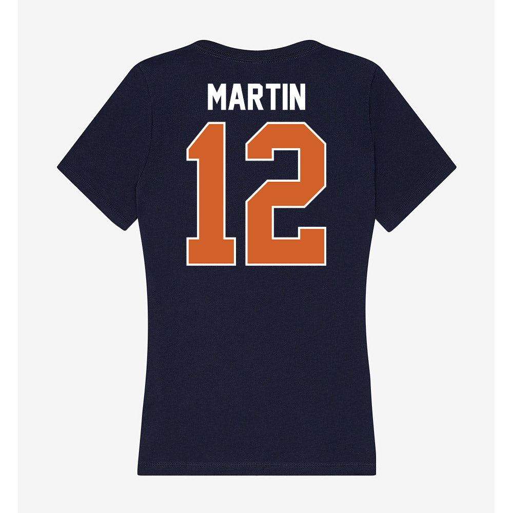 Wheaton IL - NCAA Men's Basketball : Devin Martin - Women's V-Neck T-Shirt-1