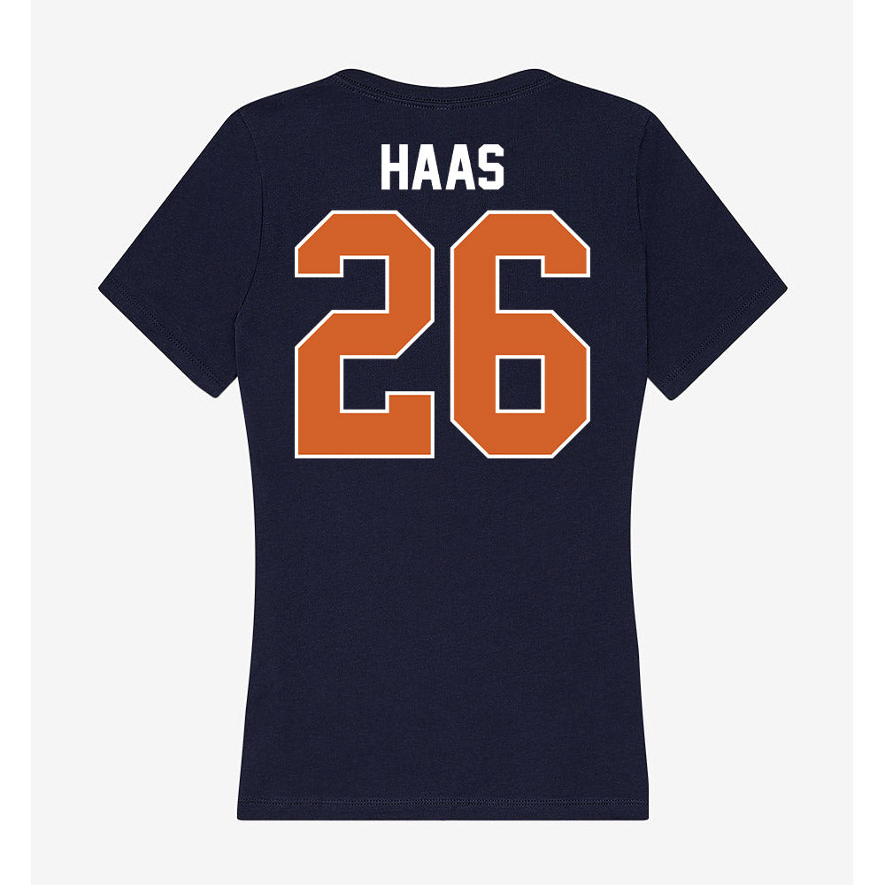 Wheaton IL - NCAA Football : Maison Haas - Women's V-Neck T-Shirt-1