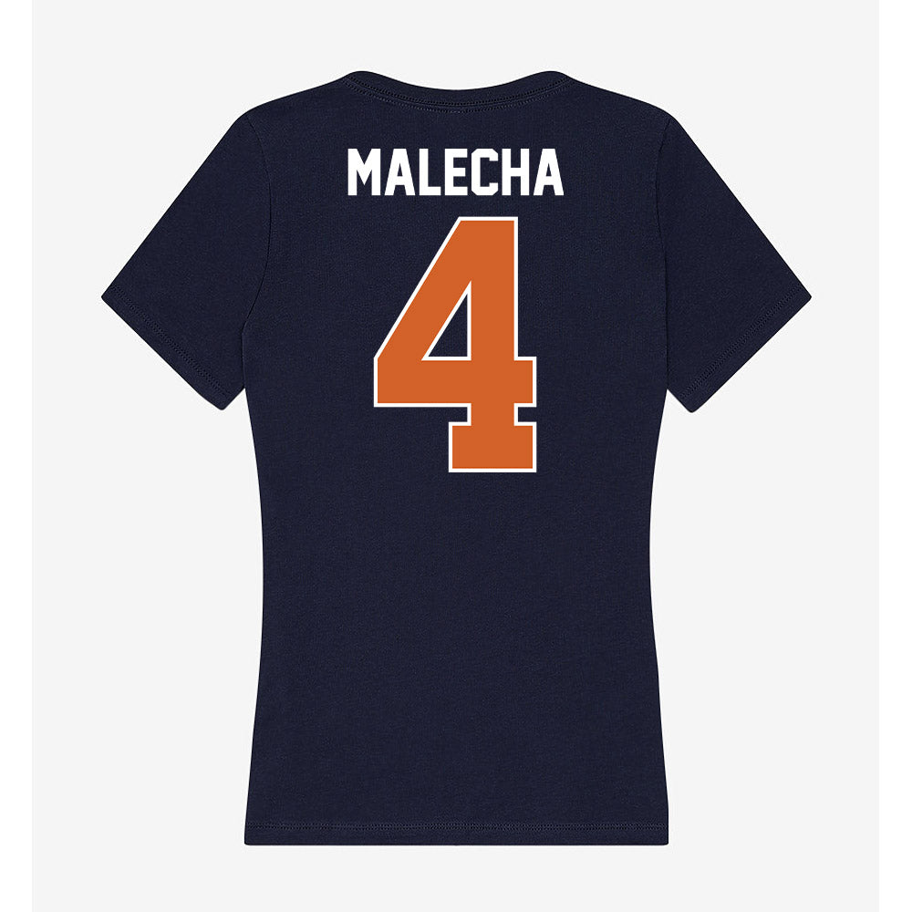 Wheaton IL - NCAA Softball : Makena Malecha - Women's V-Neck T-Shirt-1