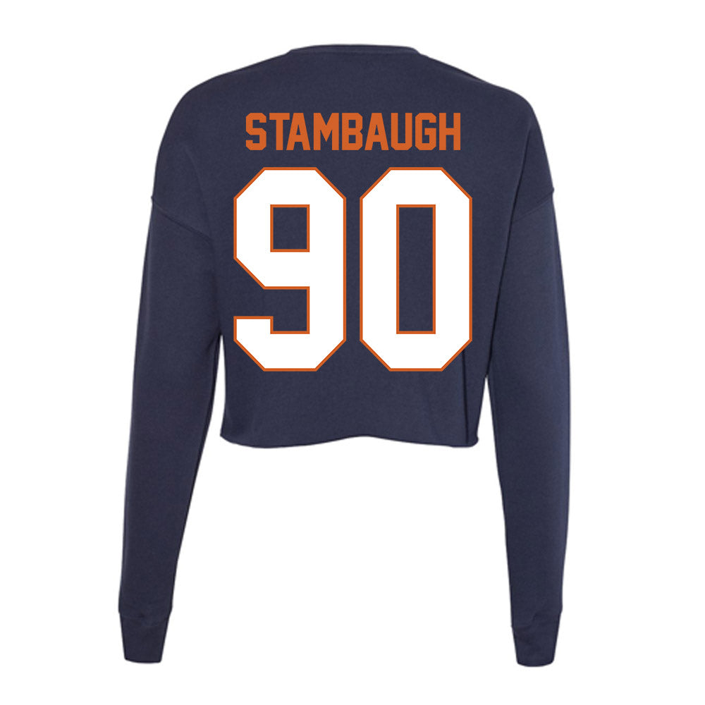 Wheaton IL - NCAA Football : Nick Stambaugh - Women's Cropped Crew Fleece-1