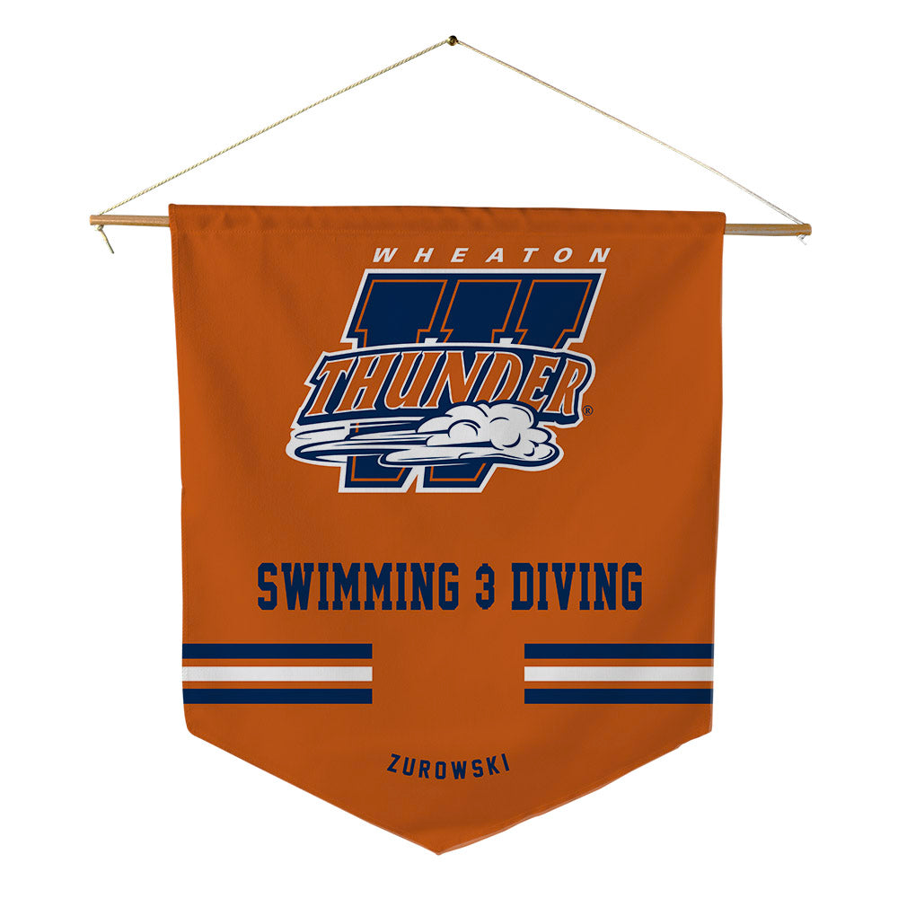 Wheaton IL - NCAA Women's Swimming & Diving : Kate Zurowski - Pennant - 18" x 21"-0
